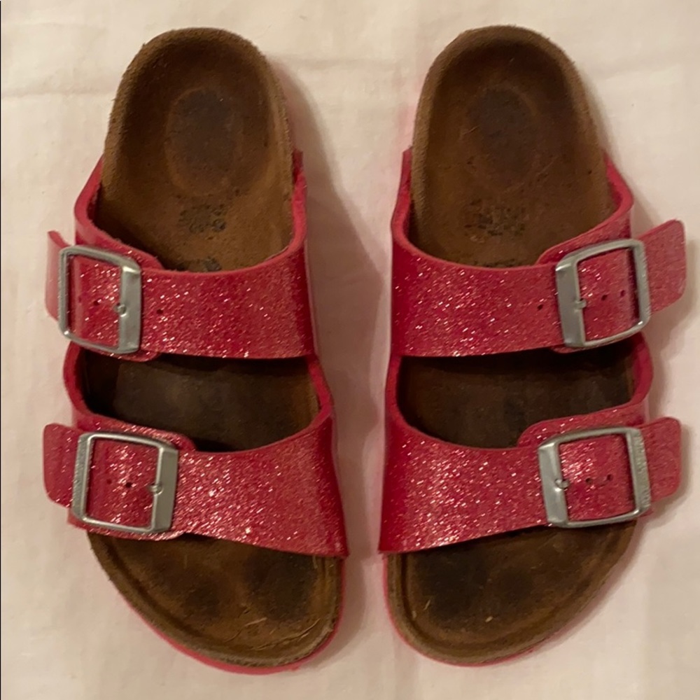 Girls Pink Arizona Birkenstock size 29/11